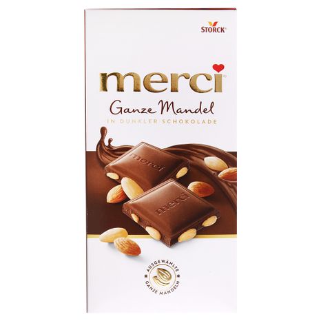 Merci hořká čokoláda s celými Mandlami 100 g