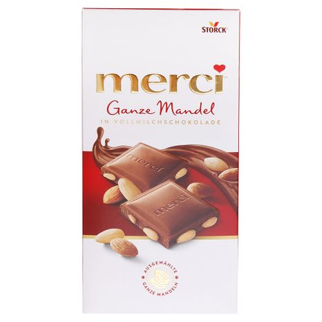 Merci mléčná čokoláda s celými Mandlami 100 g