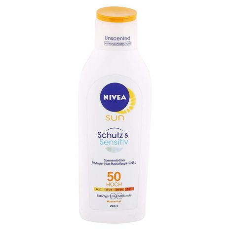 Nivea Sun mléko na opalování Protect & Sensitive SPF 50, 200 ml