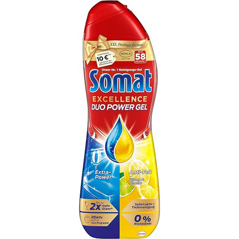 Somat Excellence Duo Gel do myčky nádobí proti mastnotě 58 umytí / 928 ml